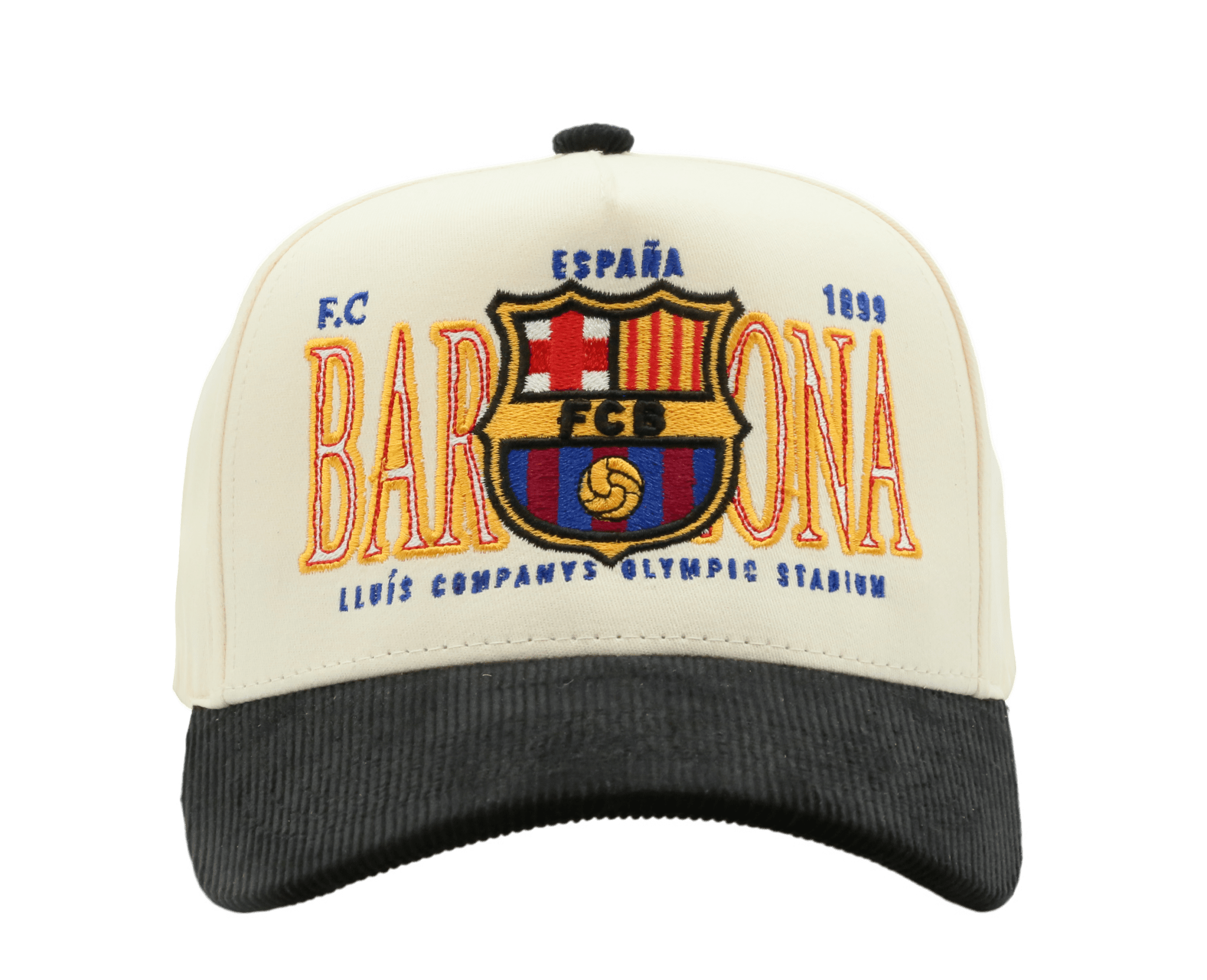 Barcelona Cream/Black Corduroy - MaisonHats