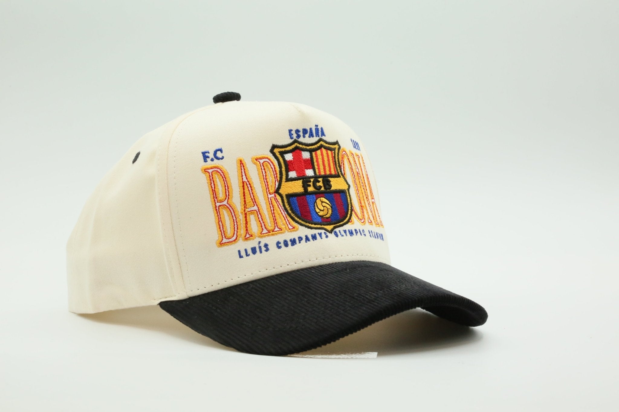 Barcelona Cream/Black Corduroy - MaisonHats