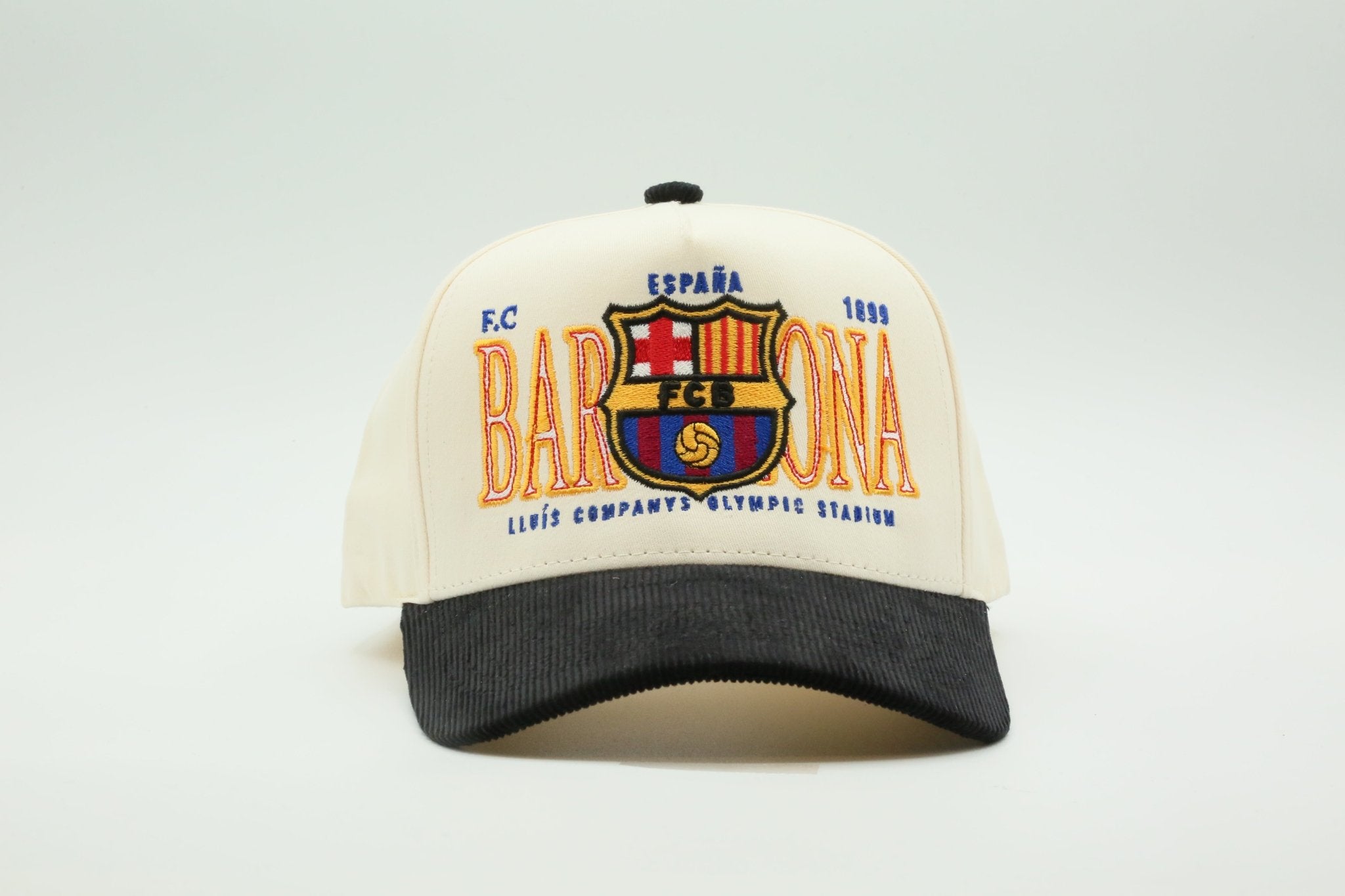 Barcelona Cream/Black Corduroy - MaisonHats