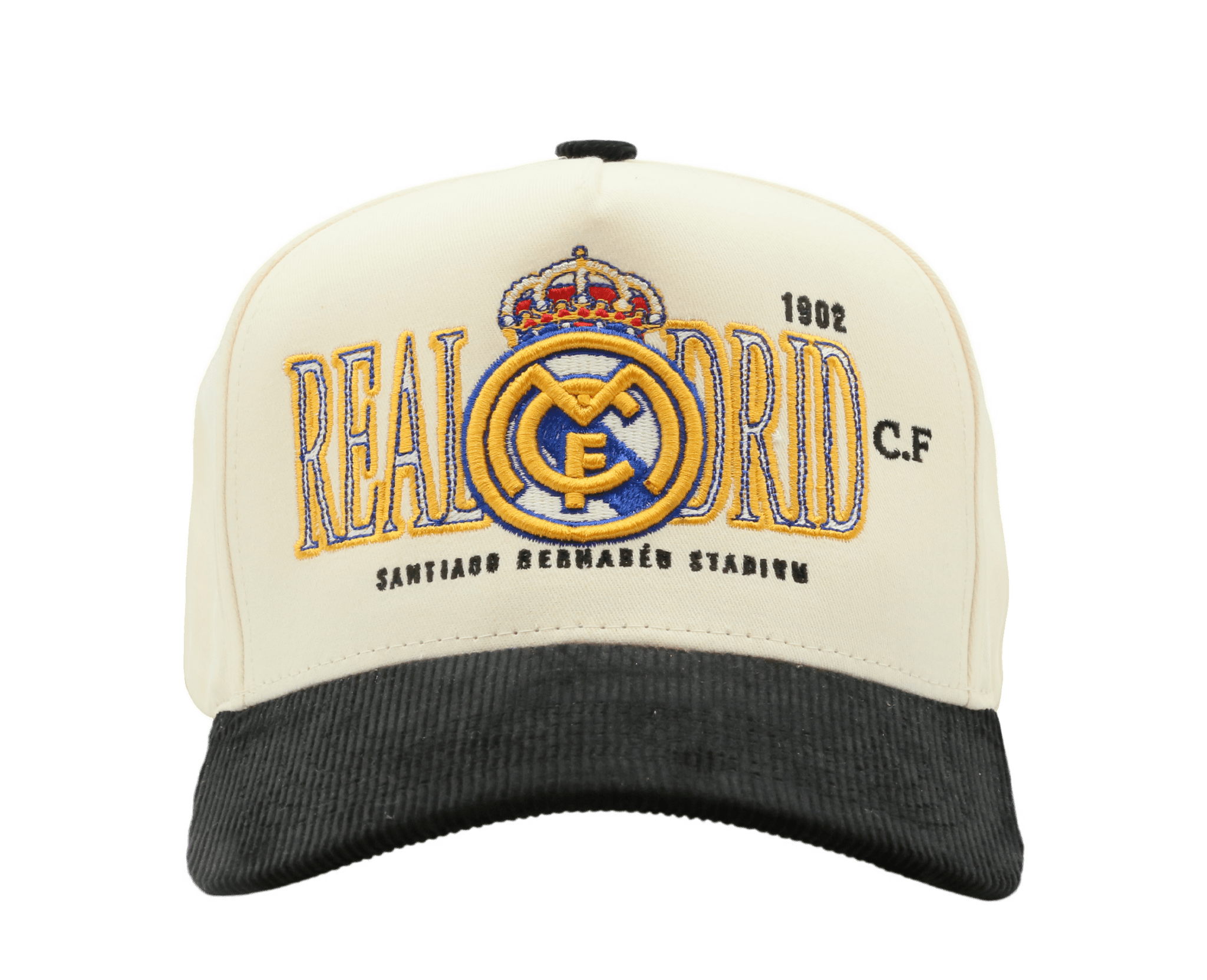 Real Madrid Cream/Black Corduroy - MaisonHats