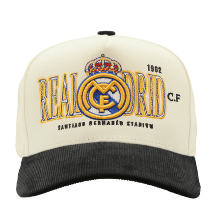 Real Madrid Cream/Black Corduroy - MaisonHats
