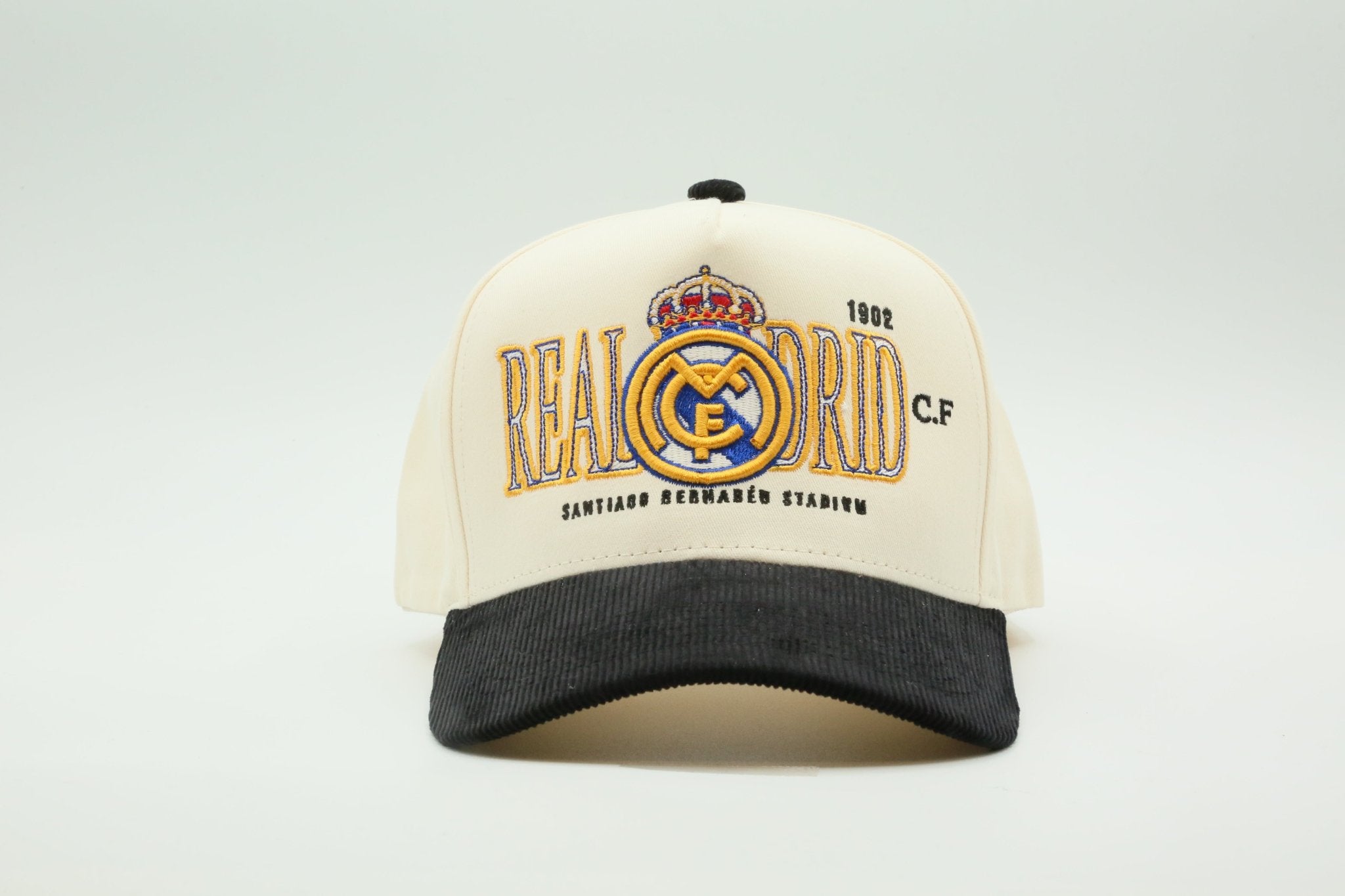 Real Madrid Cream/Black Corduroy - MaisonHats