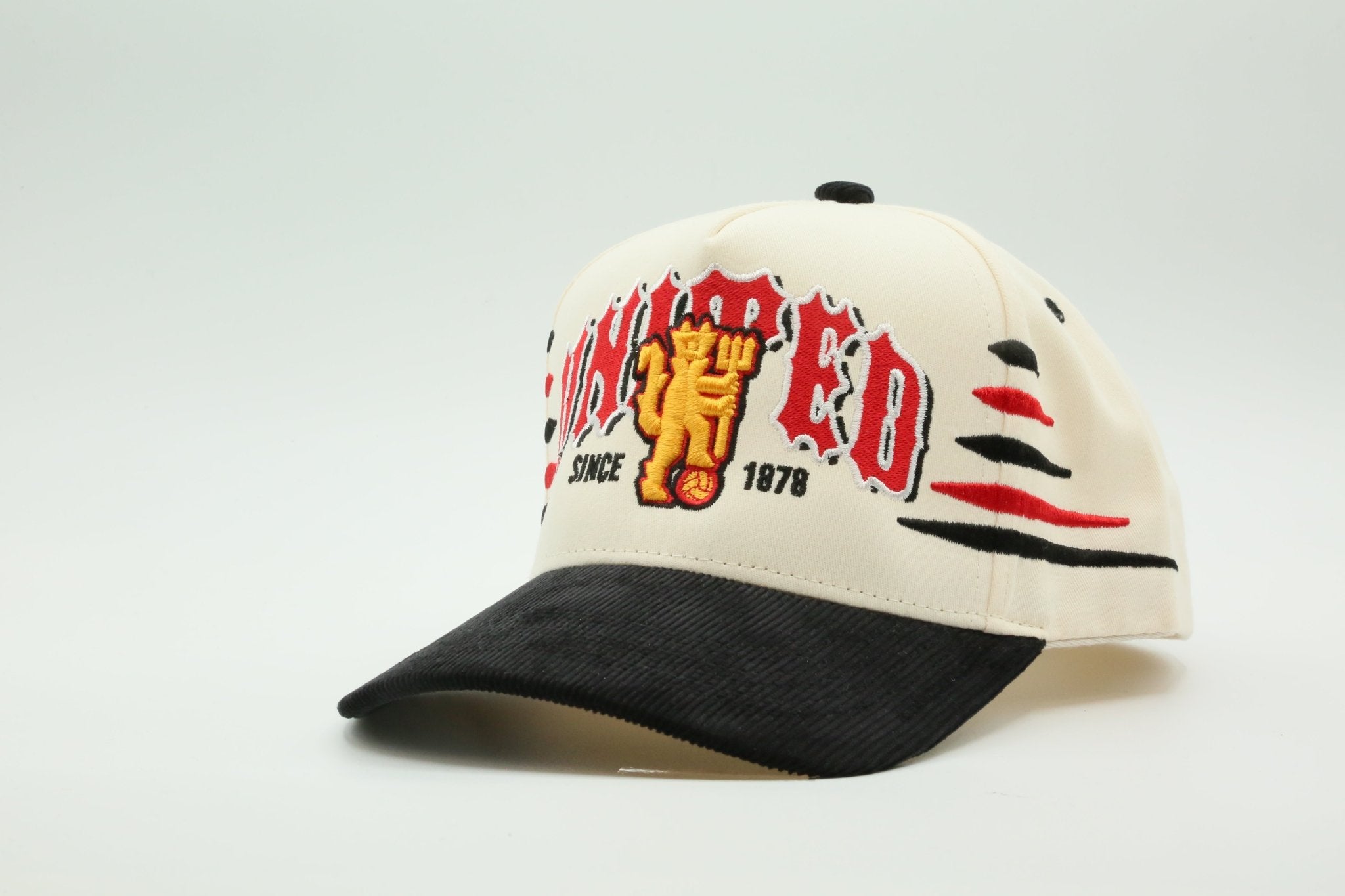 United Flags Cream/Black Corduroy - MaisonHats