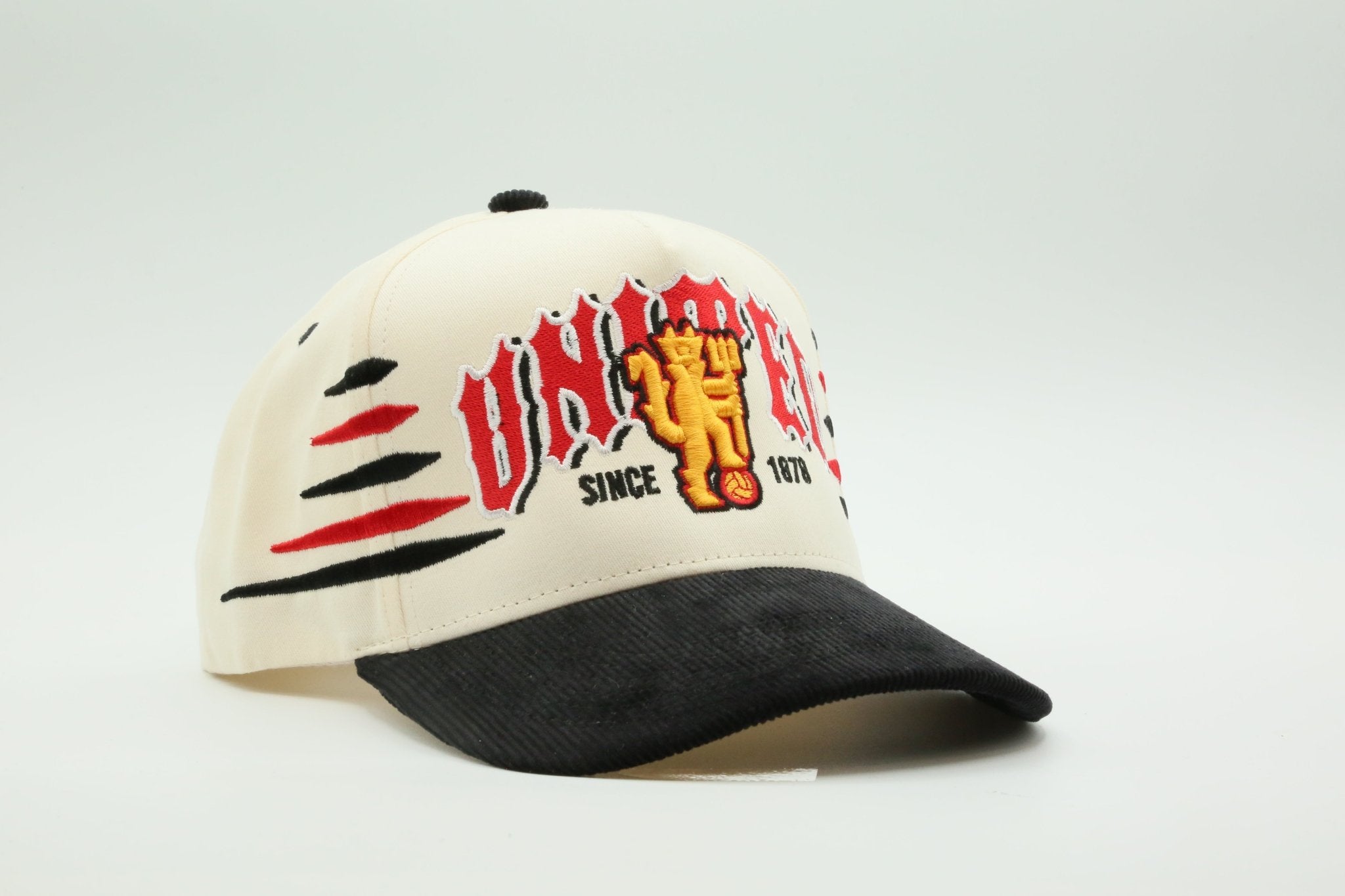 United Flags Cream/Black Corduroy - MaisonHats