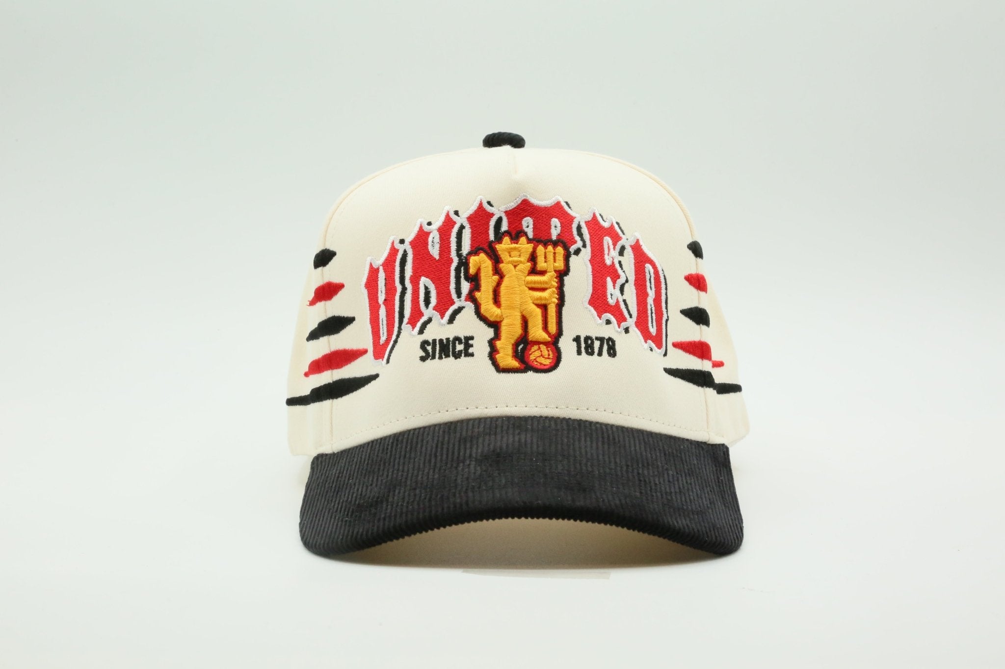 United Flags Cream/Black Corduroy - MaisonHats
