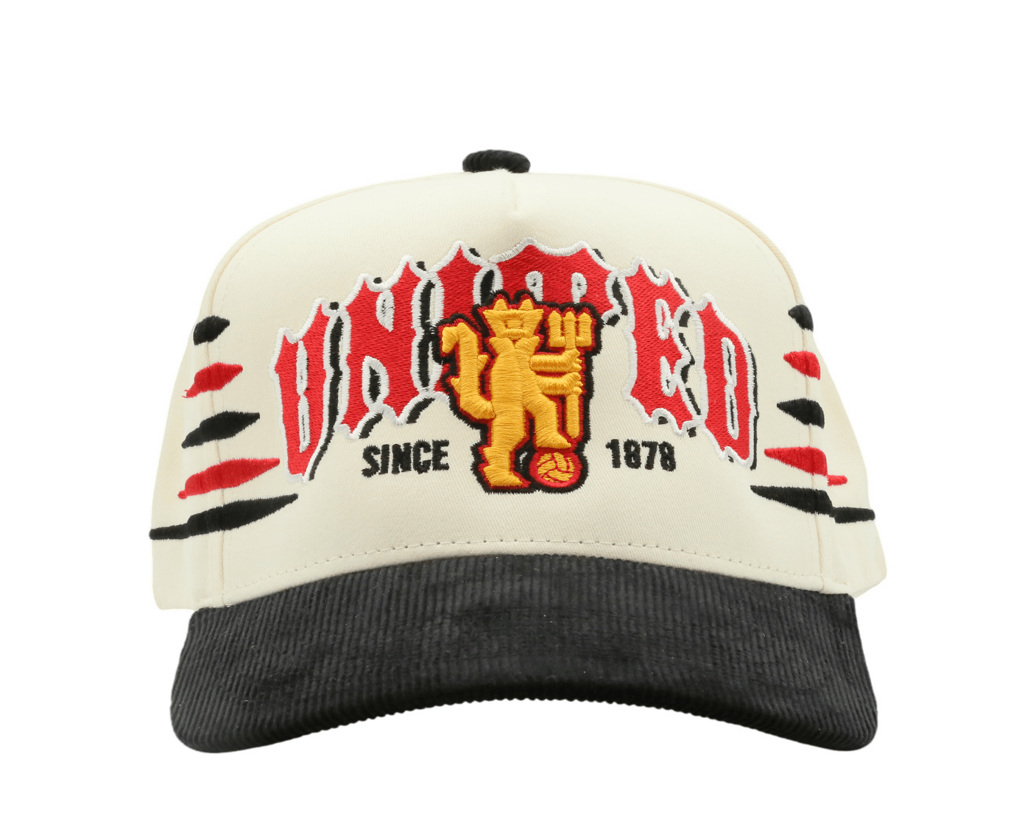 United Flags Cream/Black Corduroy - MaisonHats