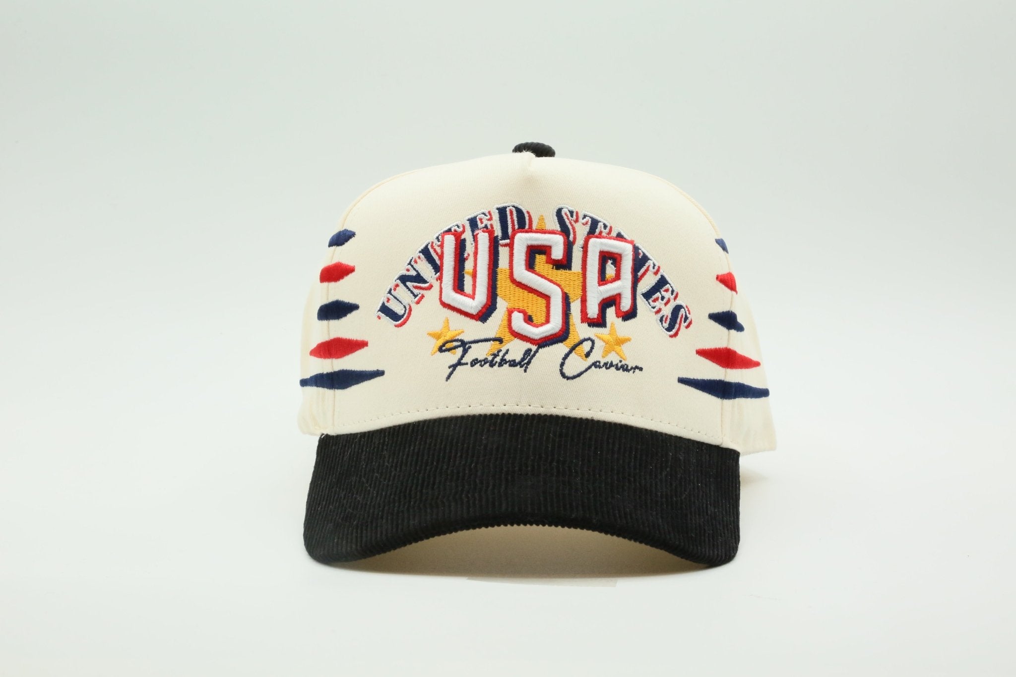 USA Cream/Black Corduroy - MaisonHats
