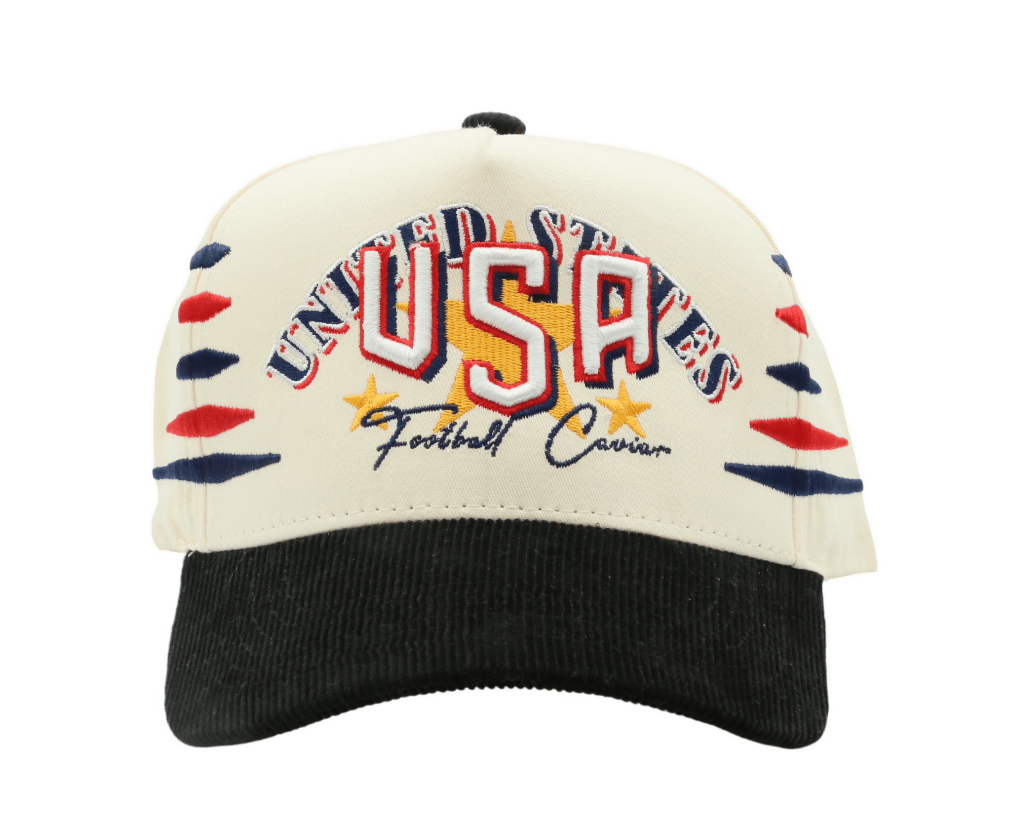 USA Cream/Black Corduroy - MaisonHats