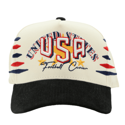 USA Cream/Black Corduroy - MaisonHats